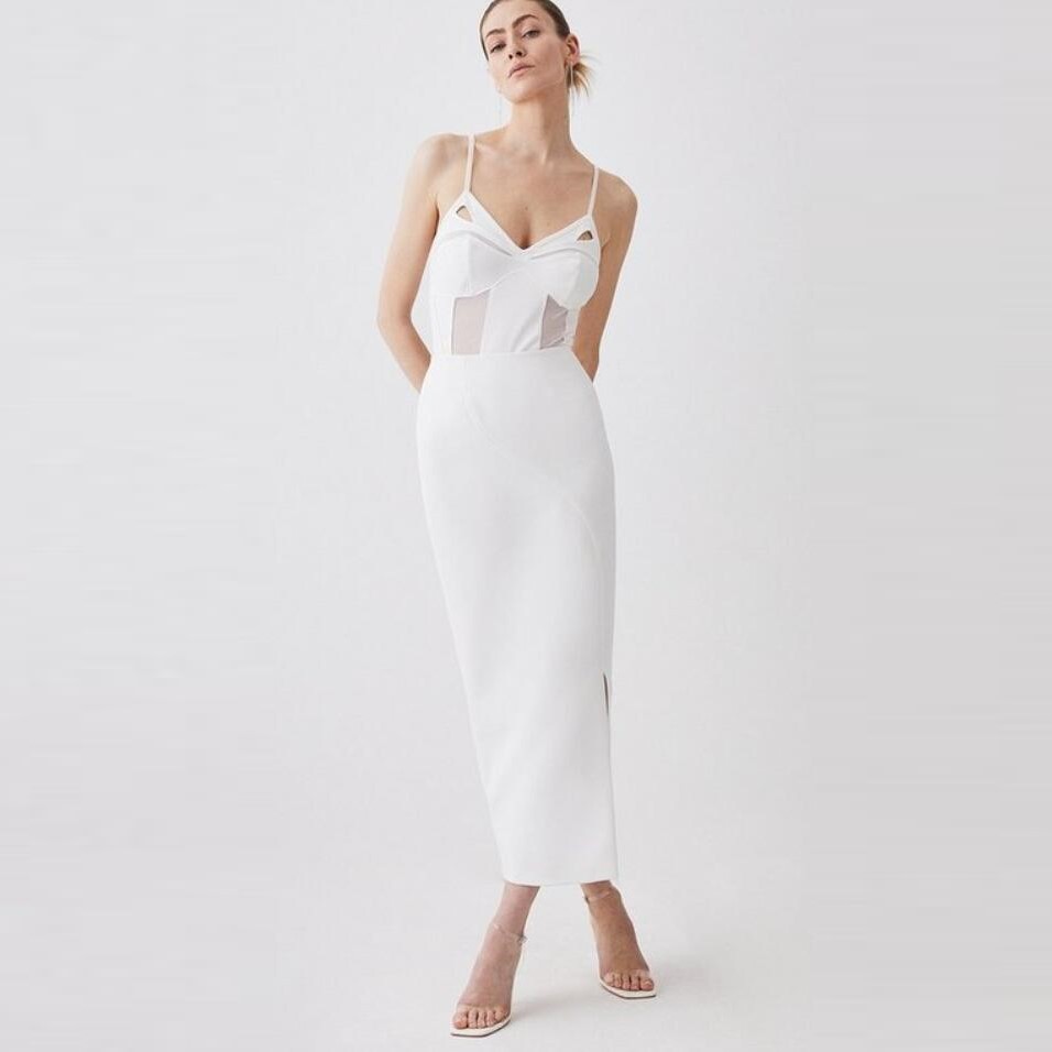 Mesh Slip Midi Dress, picture 4 of 5