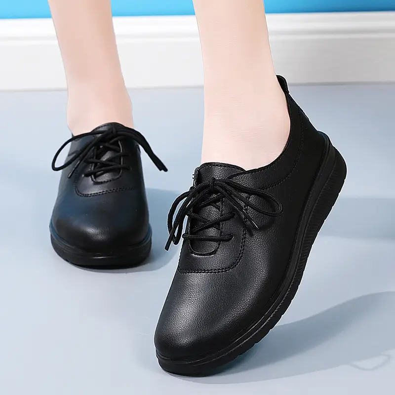 Black Soft Soled Commuter Shoes For Women
