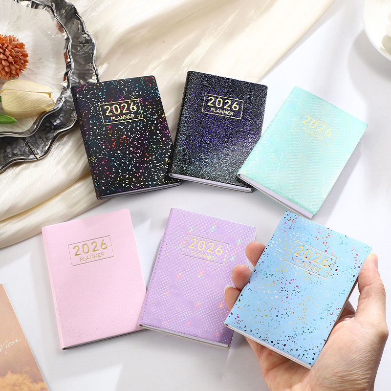 A7 English Notebook Laser Colorful Cover Calendar Starlight Color 7