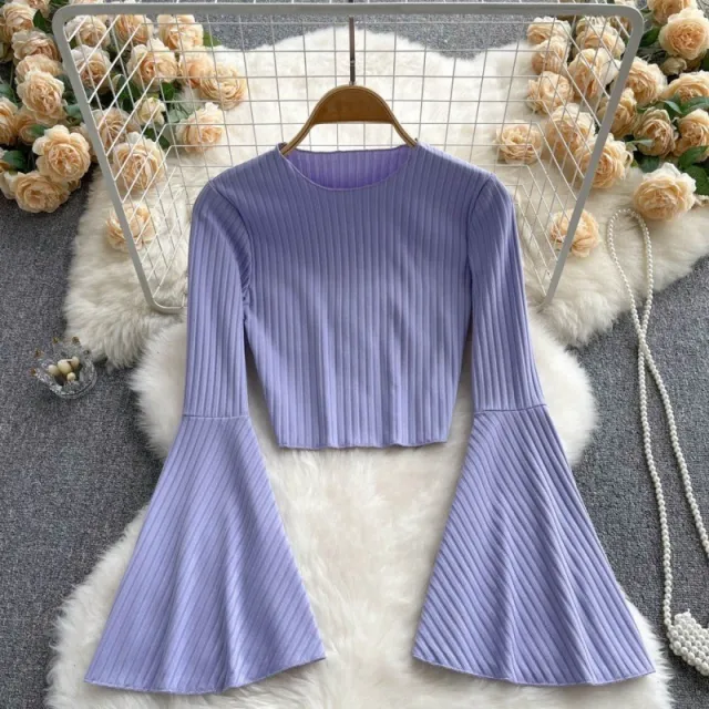 Design Bell Sleeve Top Purple - Shop at LoveMi