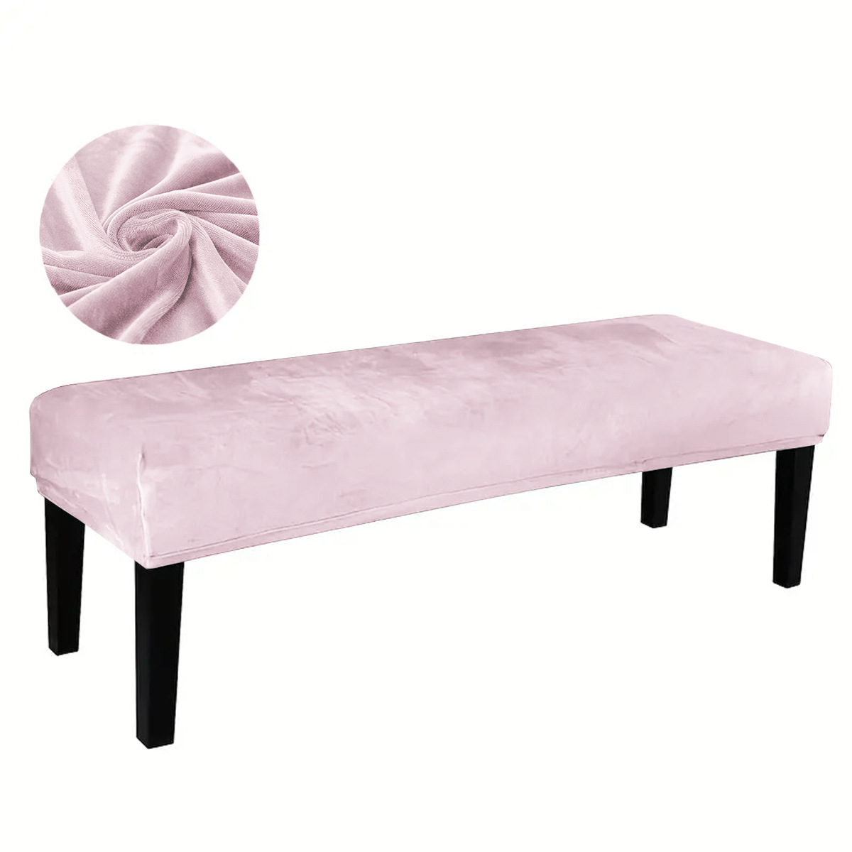 Bench slipcover – Bench Slipcover Velvet Stretchable ELODIE