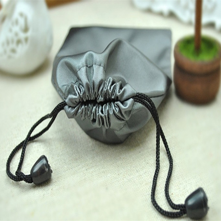 Portable Home Gray Waterproof Drawstring Earphone Buggy Bag