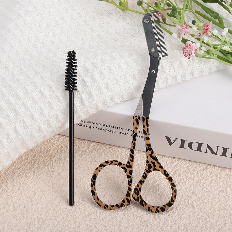 Eyebrow Trimmer Eyebrow Blade With Brow Groomer Small Comb Makeup Scissors Eye-brow Knife