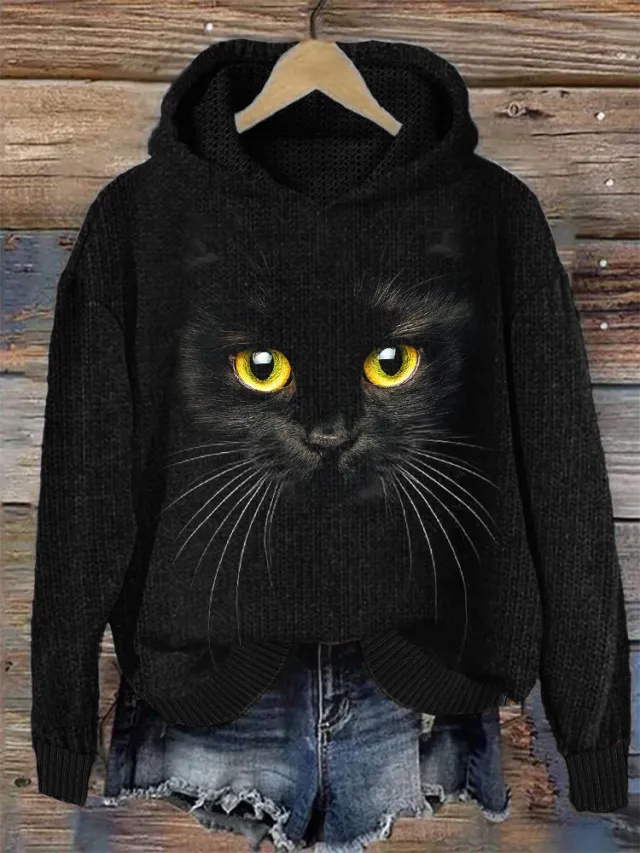 Womens Retro Jacquard Loose Crew Neck Sweater Rinft59365711 Xl - Shop at LoveMi