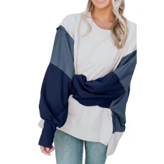 Ladies New Color Matching Long-sleeved Sweater - Lc25315129P605-S - View 1