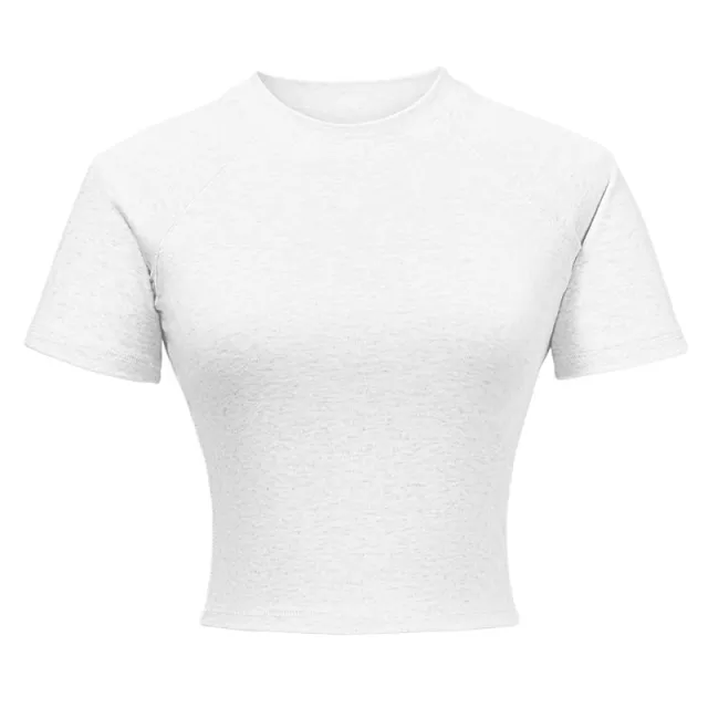 250g Niche Short T shirt Raglan Sleeve European And American Ins Shallow Flower Ash L - Shop at LoveMi