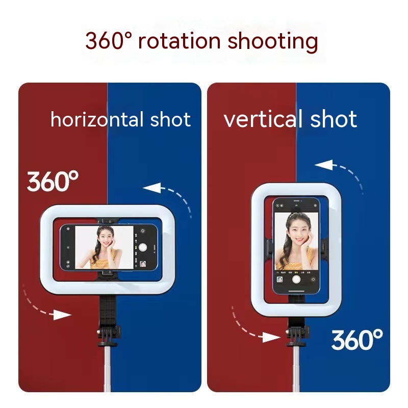 8-inch Beauty Fill Light Selfie Stick Bluetooth Remote Control Integrated Outdoor Floor Live Tripod - Image 13