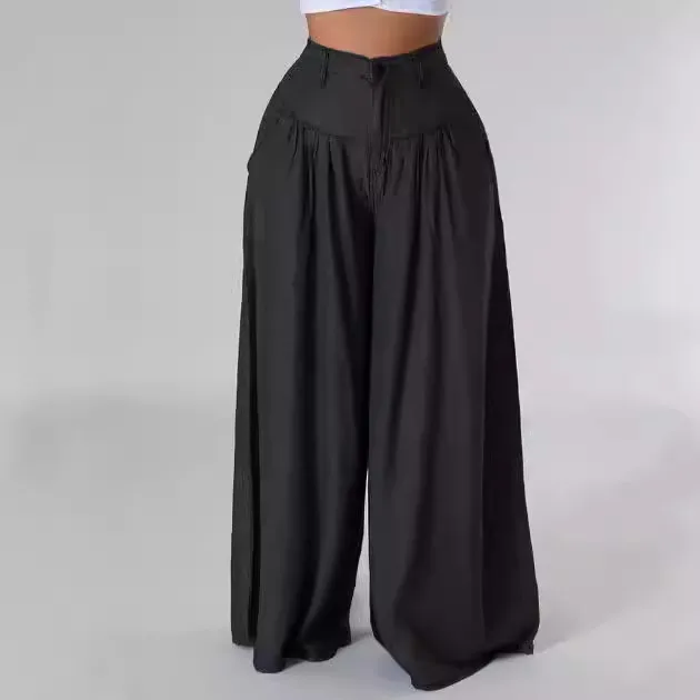 Women's Fashion Wide leg Denim Bell bottoms Black - Shop at LoveMi
