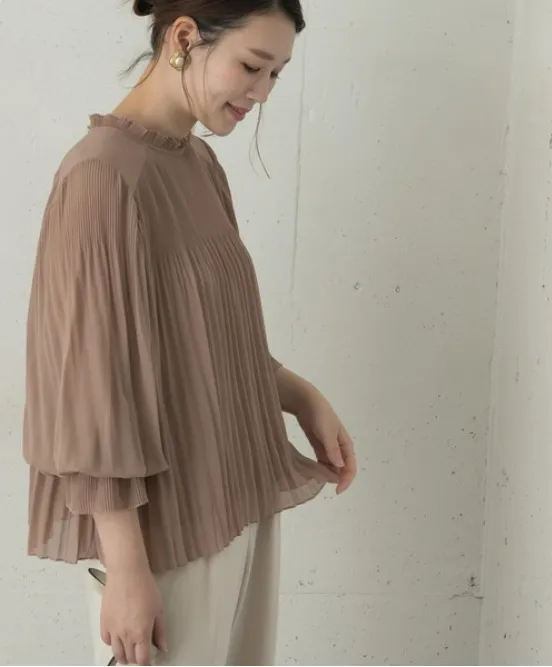 Women's Chiffon Shirt Loose All matching T shirt Khaki - Shop at LoveMi