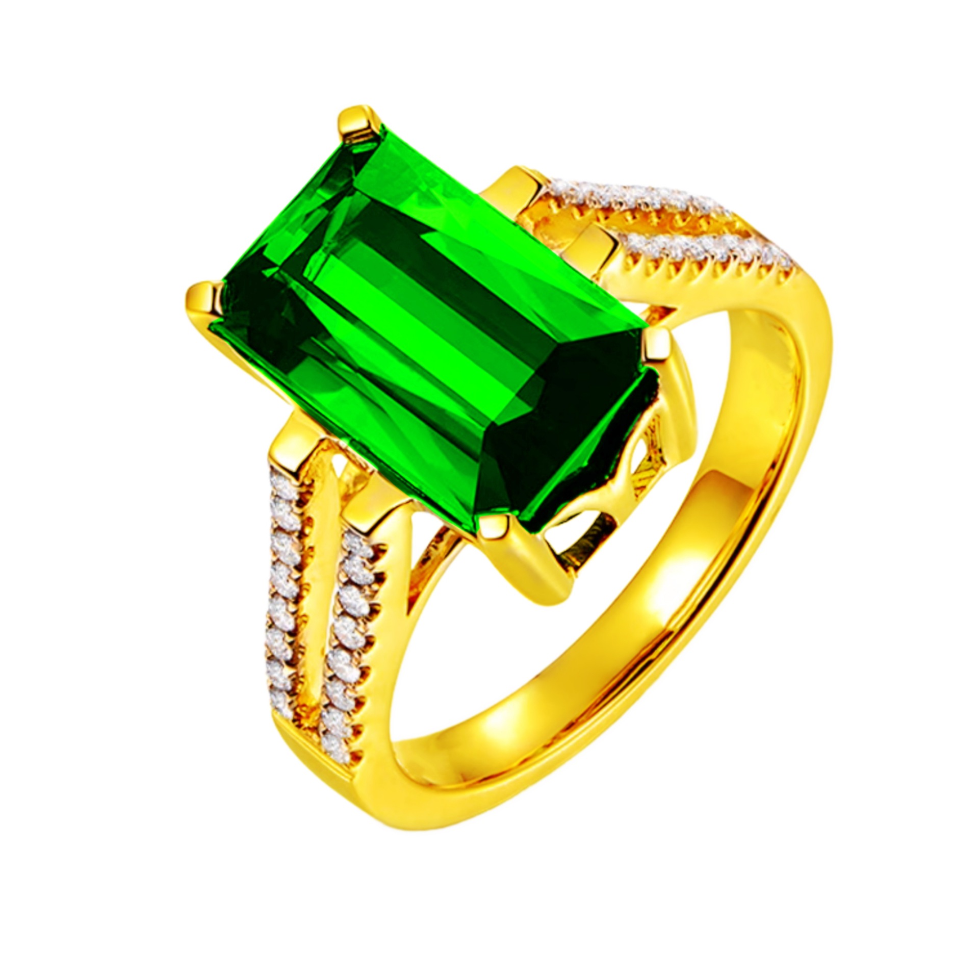 Womens Fashion Adjustable Rectangular Diamond Ring