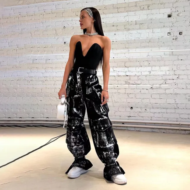 Women's Fashion Stitching Denim Overalls Black - Shop at LoveMi