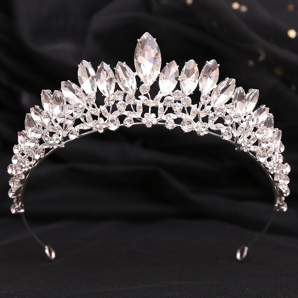 Bridal Crystal Leaf Crown Headdress Female