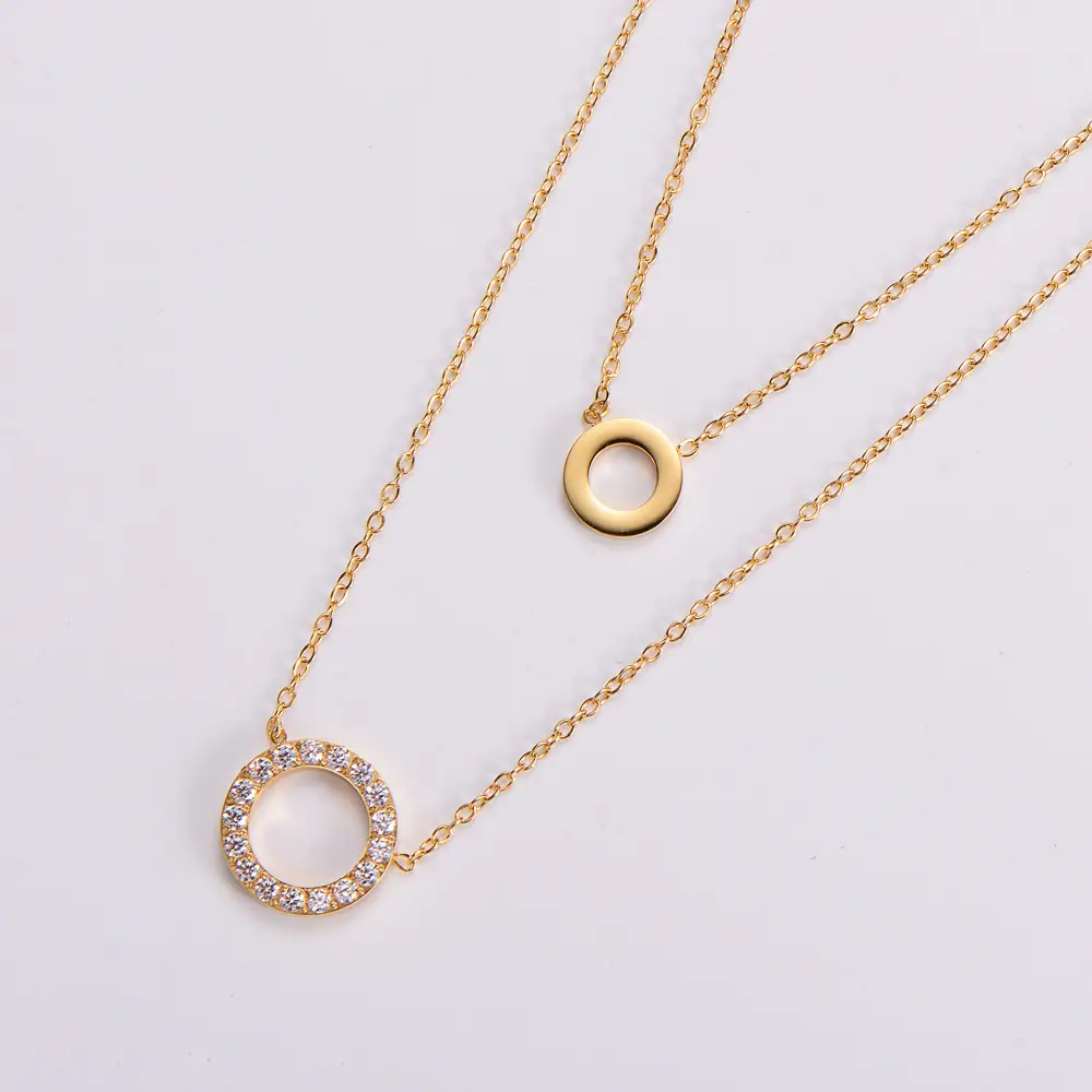 Micro Inlaid Zircon Jewelry Ring Necklace For Women