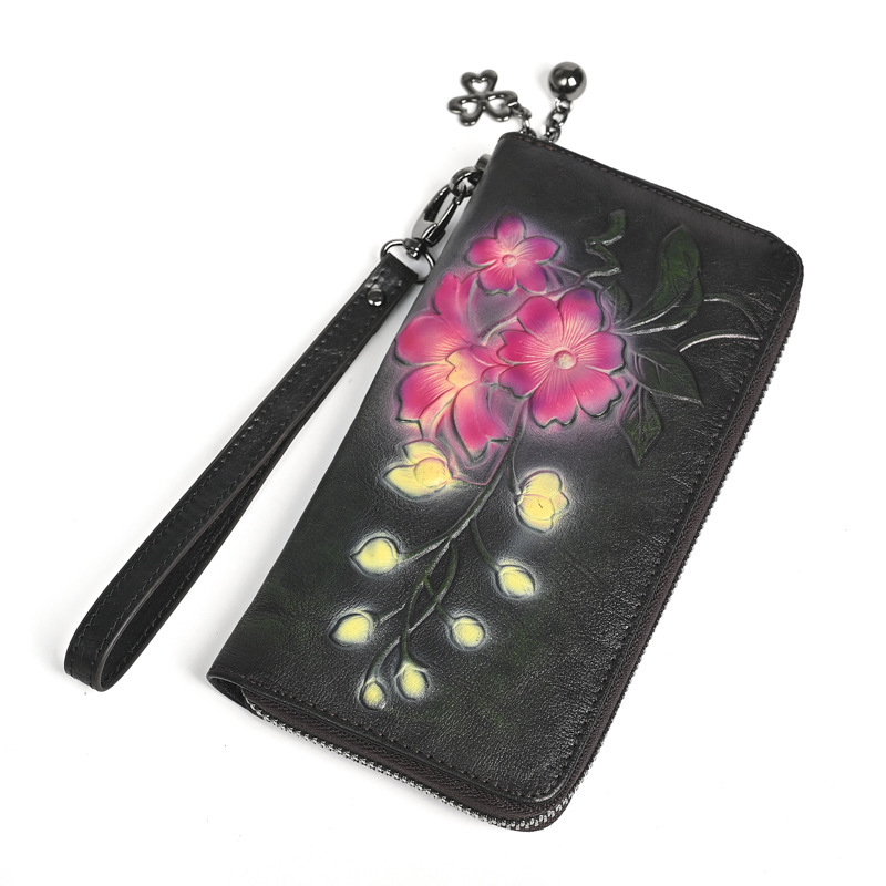 Leather Zip-Around Clutch Wallet, picture 3 of 5