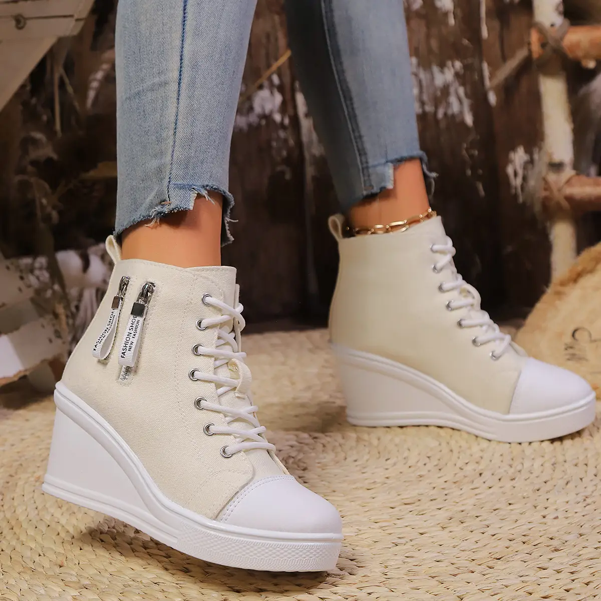 Womens Plus-size Thick-soled Casual All-match Shoes