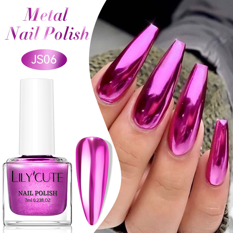 Quick-dry Metallic Mirror Nail Polish, No Baking Required 11