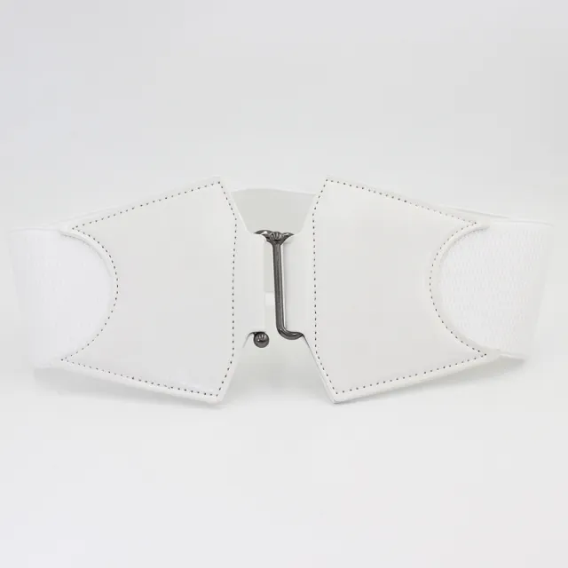 Versatile Fashion Stretch Women's Tension Adjustment Wide Waist Seal White - Shop at LoveMi