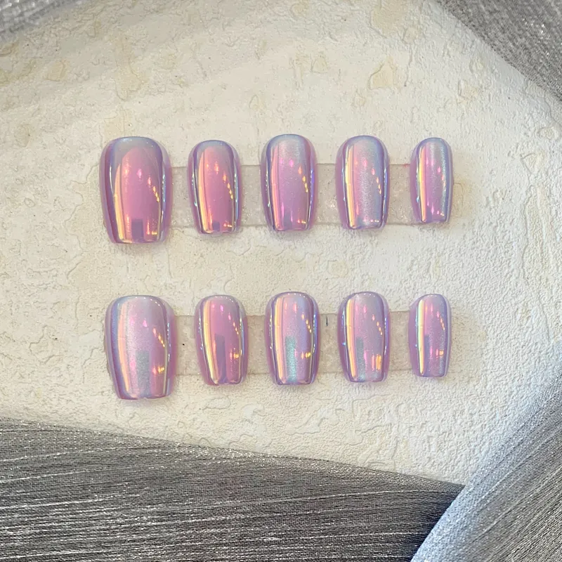 Purple Fantasy Magic Mirror Laser Wear Nail