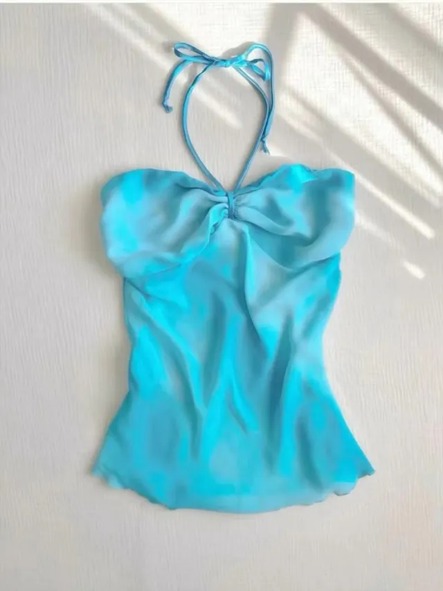 Sexy Leopard print Slim fit Sling Women's Top Blue - Shop at LoveMi