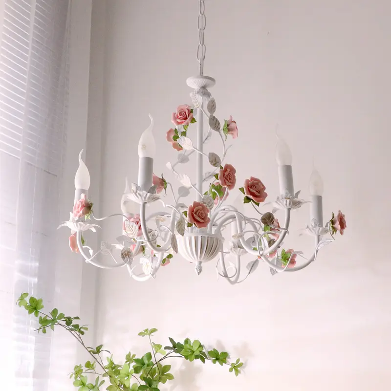 Pastoral Bedroom Chandelier French Living Room Wrought