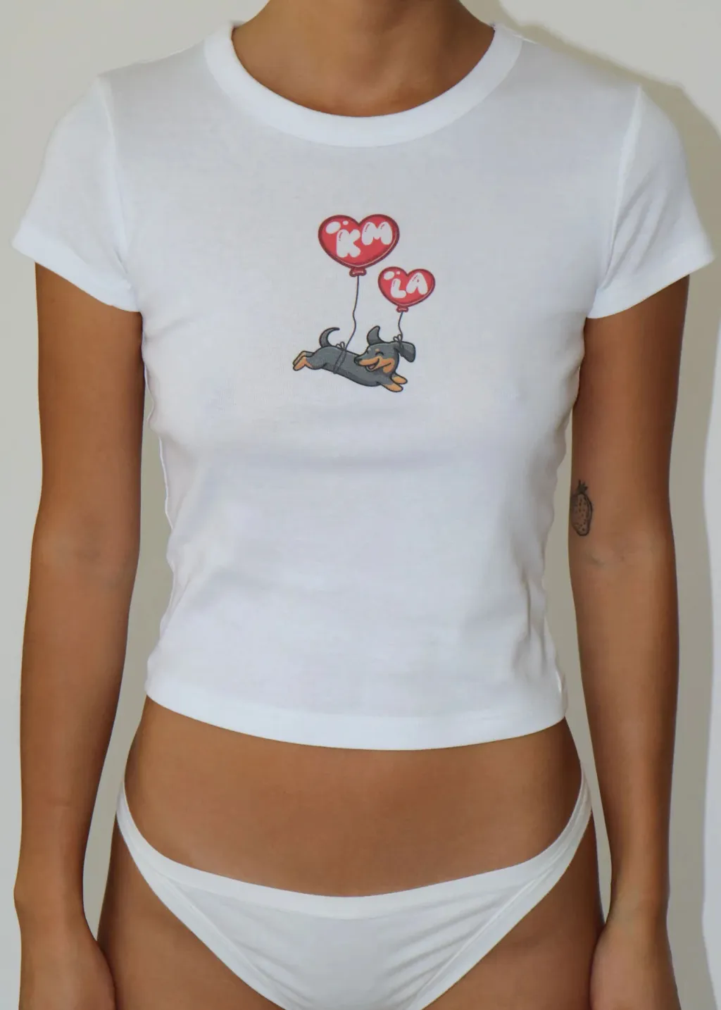Women's Top Slim Fit Cute Print - Balloon Printing