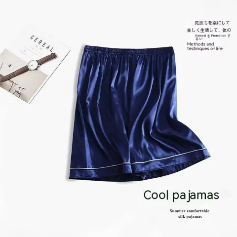 Men's Ice Silk Thin Large Size Pajamas Shorts