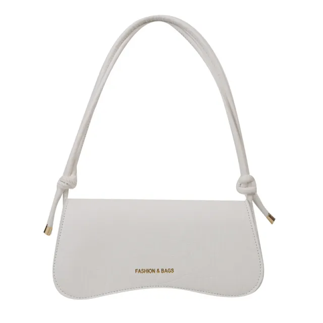 Summer Minimalist PU Underarm Bag Chic Solid Color Square Shoulder Purse Versatile Crossbody Tote For Women Elegant Office White - Shop at LoveMi
