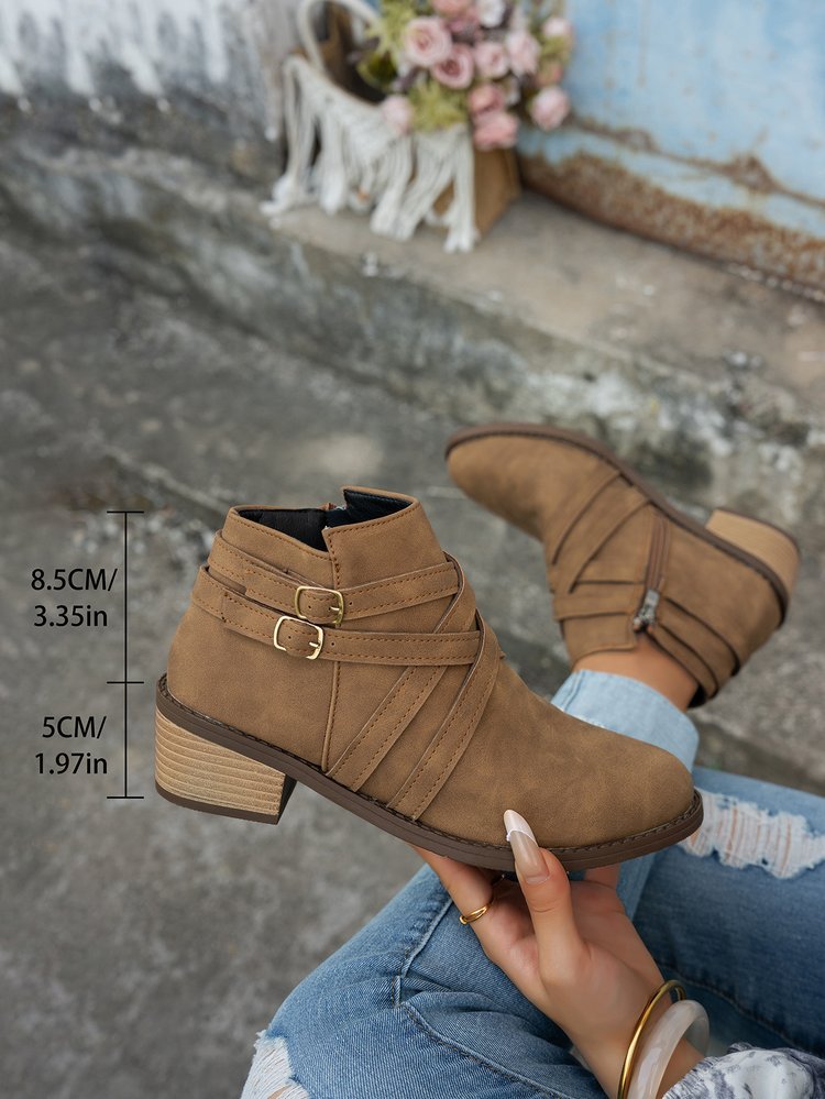 Women’s Retro High-Heel Ankle Boots 