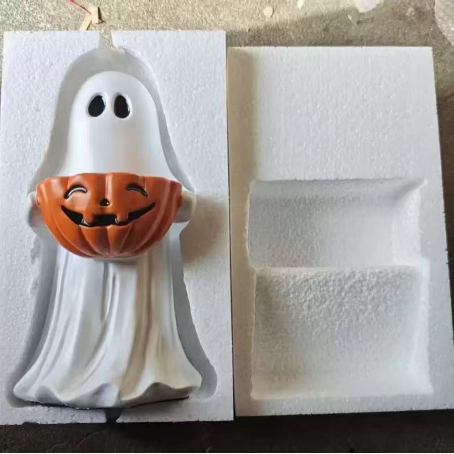 Resin Ghost Pumpkin Fruit Bowl, picture 2 of 2