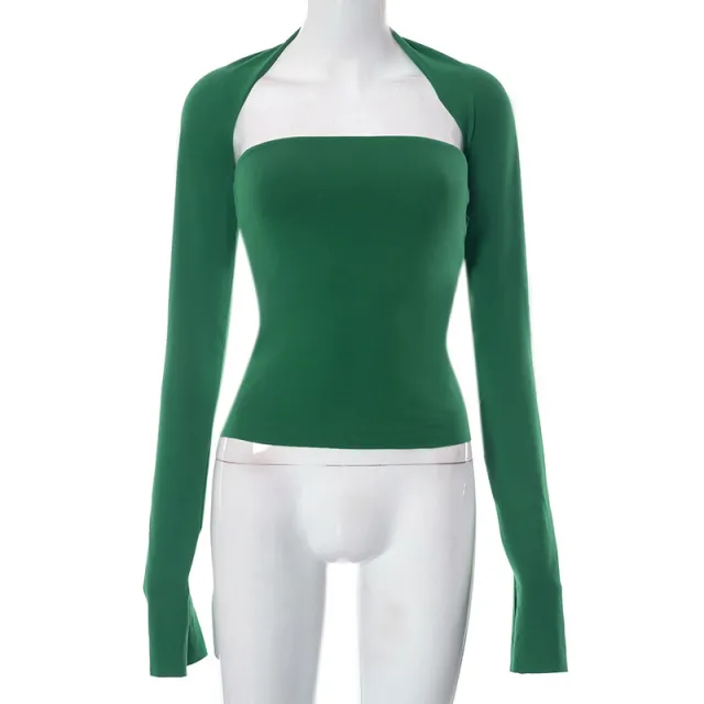 Summer New Solid Color Cape Top T shirt Green - Shop at LoveMi