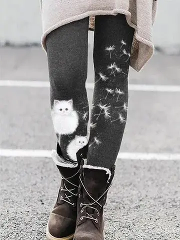 European And American Spring And Autumn New Digital Printing Fashion Leggings Trendy Yoga Pants Tights X7 L - Shop at LoveMi