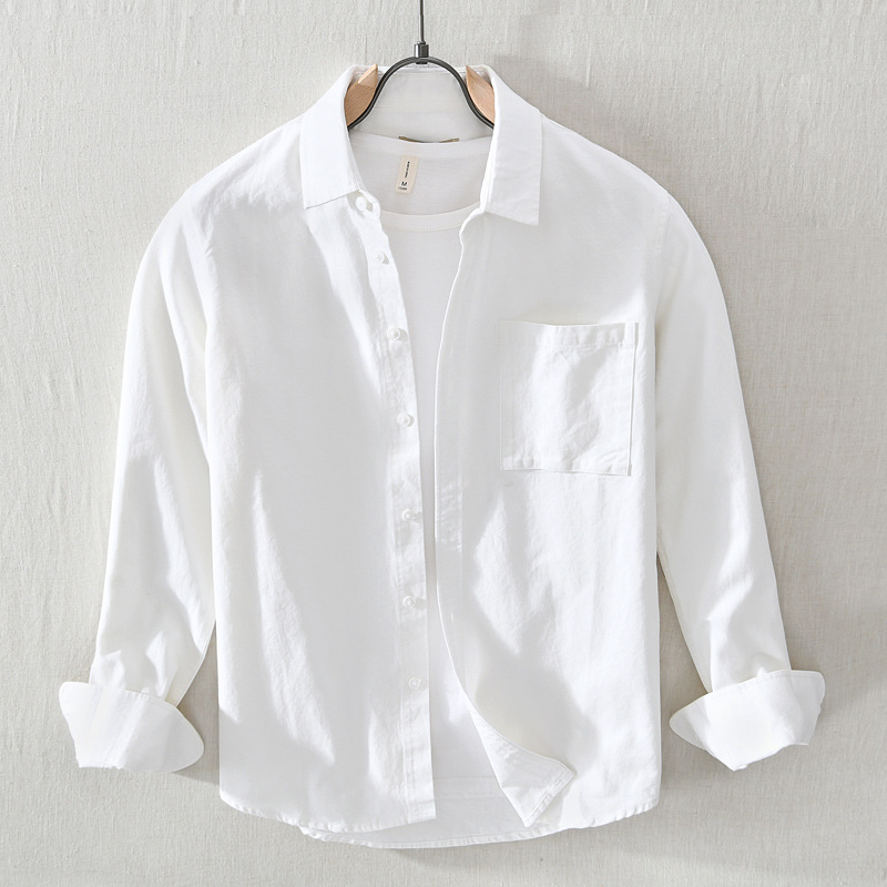 $19.04 Spring And Summer New Single Pocket Long Sleeve Casual Shirt