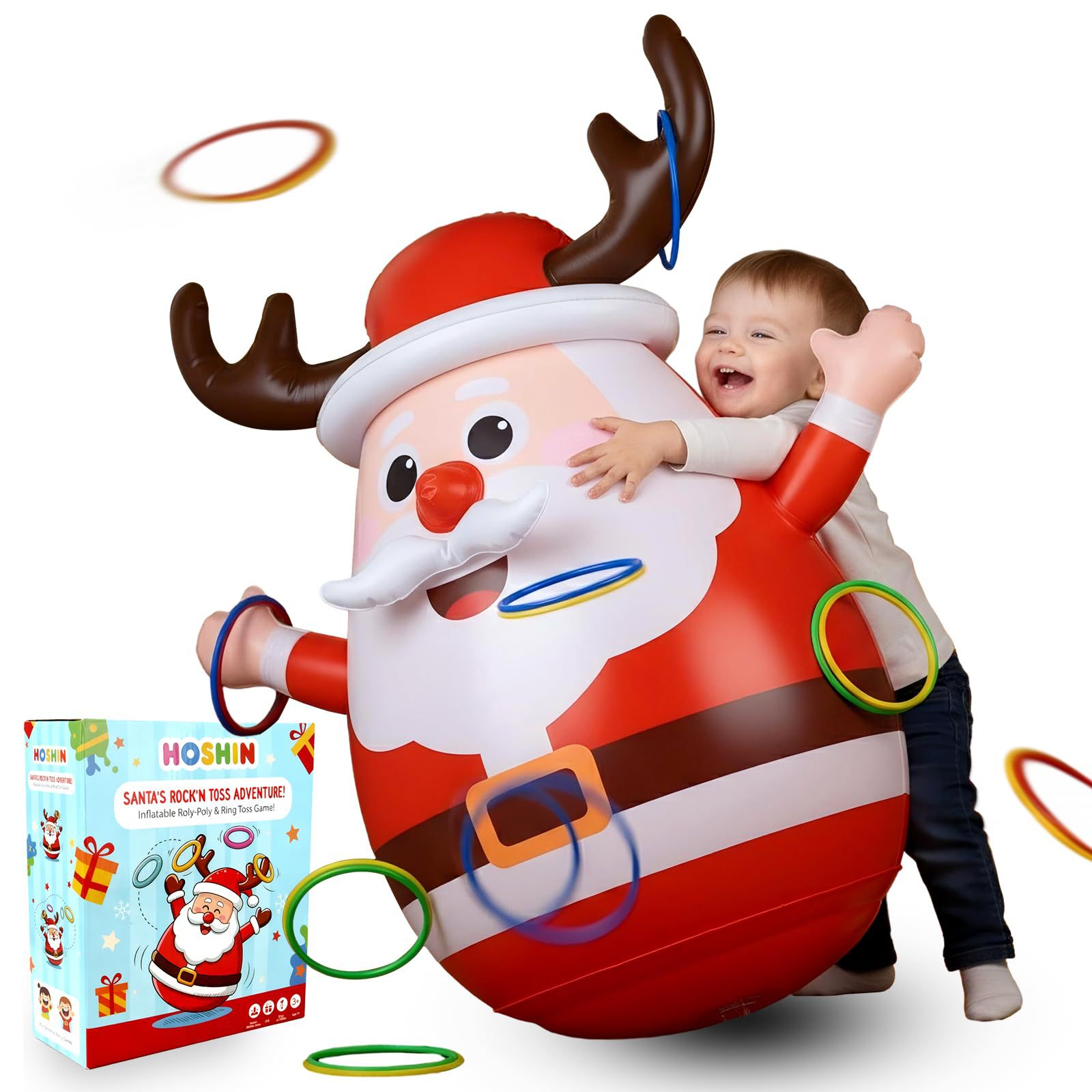 Thickened PVC Inflatable Christmas Tumbler Toy