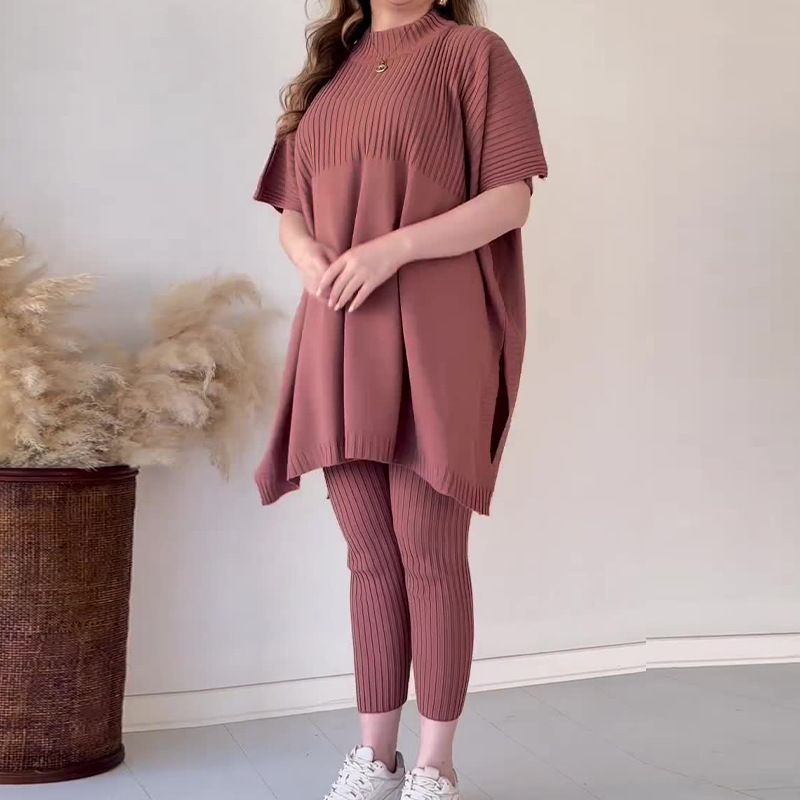 Plus Size Loose Sweater Casual Two-piece Suit - Image 5