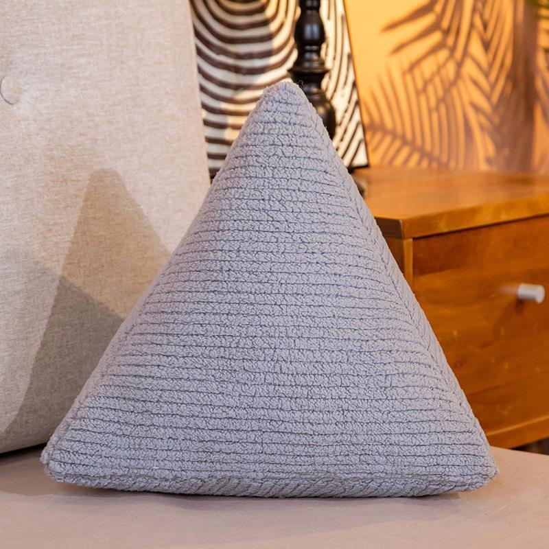 Gray Triangle Pillow