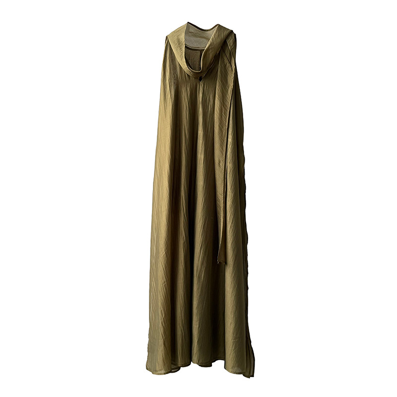 French Tencel Ribbon Halter Dress Female Season Loose Temperament