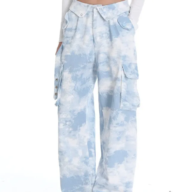 Overalls Women's High Waist Straight Wide Leg Blue - Shop at LoveMi
