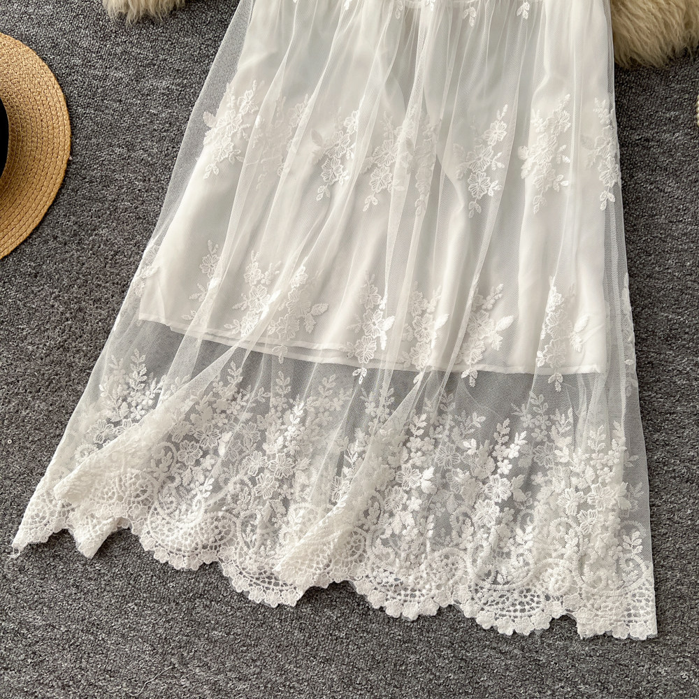 Women's Lace-Patchwork A-Line Skirt Image 12