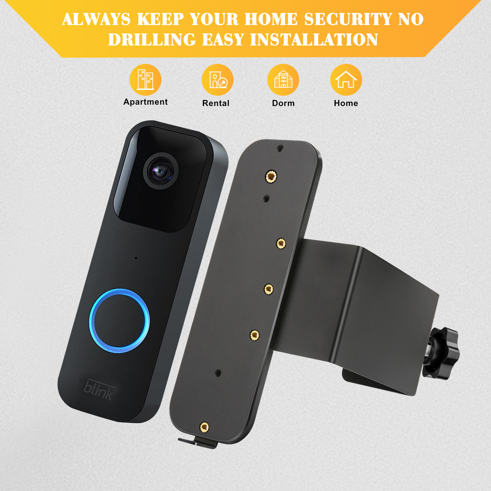 Punch-free Anti-theft Fixed Door Holder Plastic Bracket