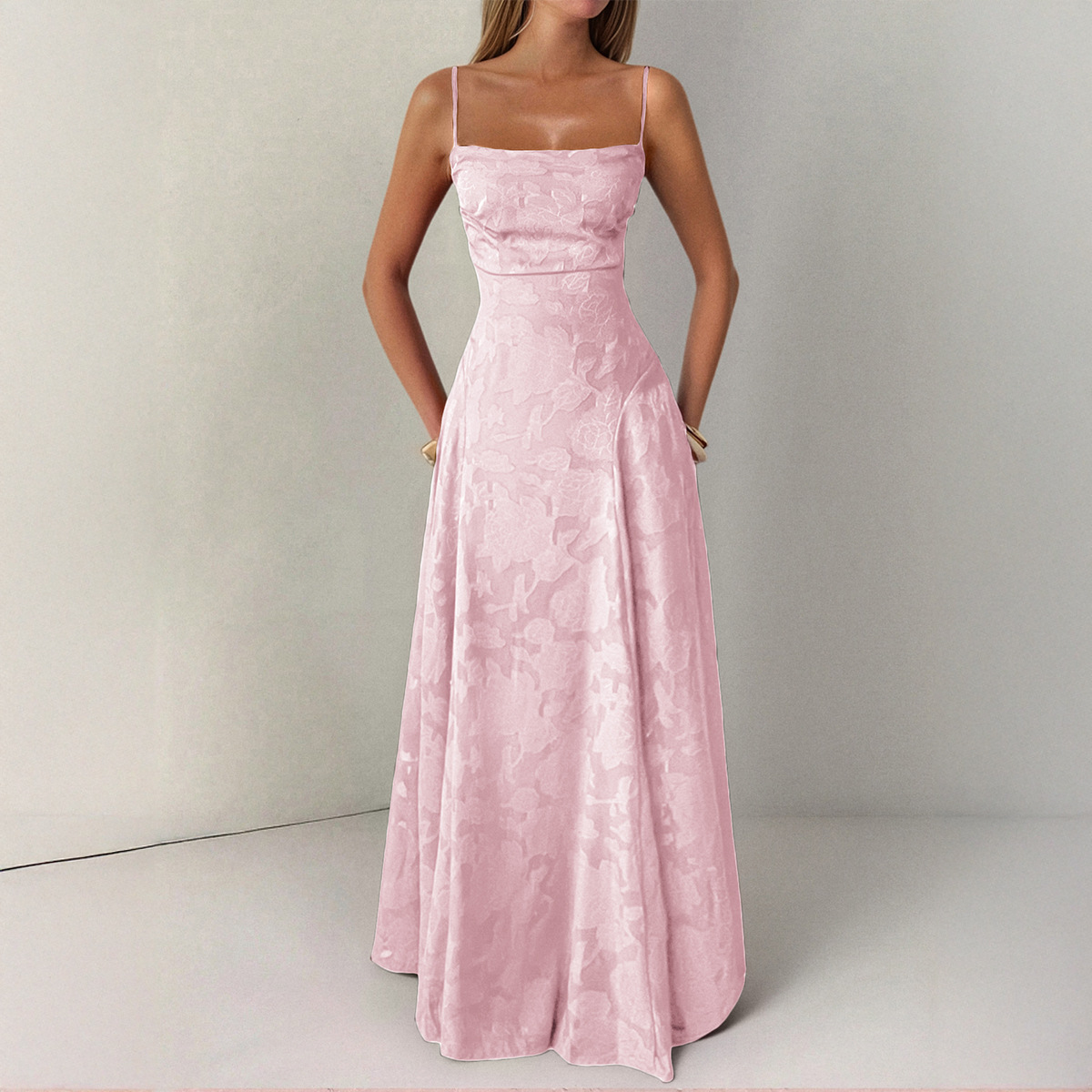 Elegant Vacation Strapless Maxi Dress Floral print Dress Pink - Shop at LoveMi