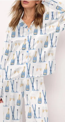 Women's European And American Personalized Wine Glass Printing Casual Suit W9874 - Shop at LoveMi