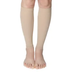 Leg Anti-curl Socks Anti-thrombosis Nursing Socks Stockings - Skin Colour 1Pair - View 1
