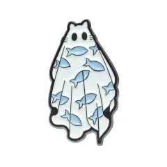 Halloween Cute Ghost Shape Metal Brooch Cartoon Accessories - Xz8974 - View 1