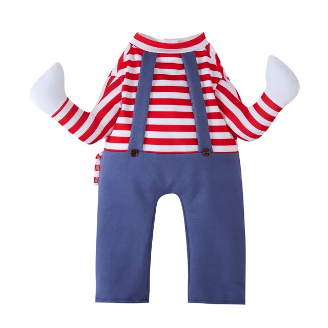 Halloween Doll Pet Suit Dog Creative Jumpsuit Stripes - Shop at LoveMi