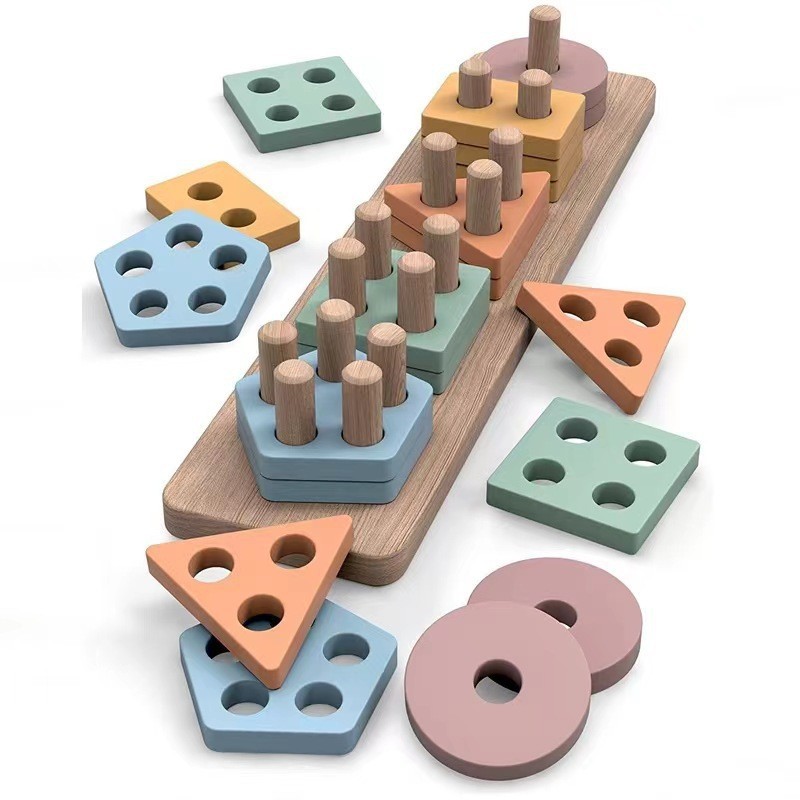 CPC Wooden Geometric Shape Stacking Toy — foto 7