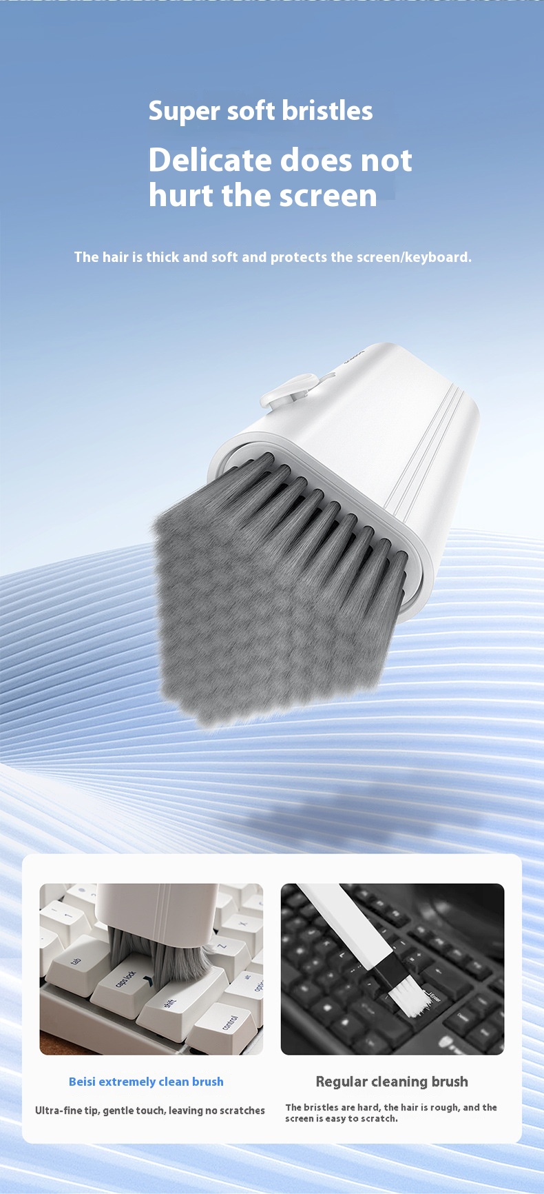 Baseus Extremely Clean Suit tastatur Cleaning Brush - Miniatyr 8