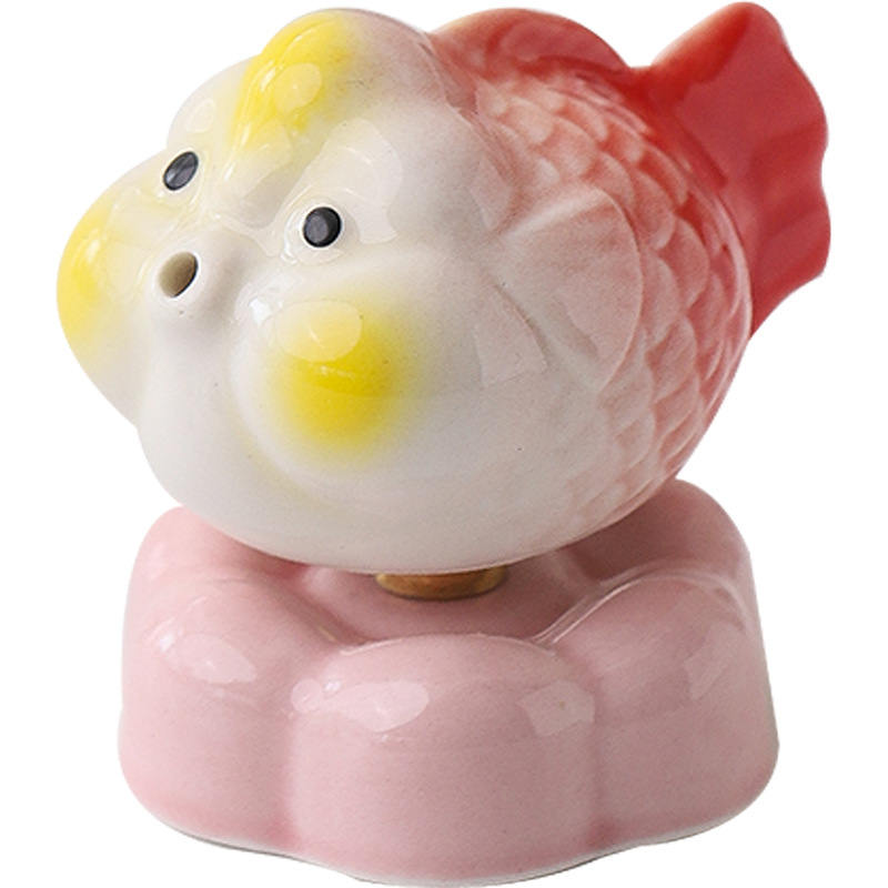 Ceramic Spinning Good Fortune Koi Bubble Fish Tea Pet