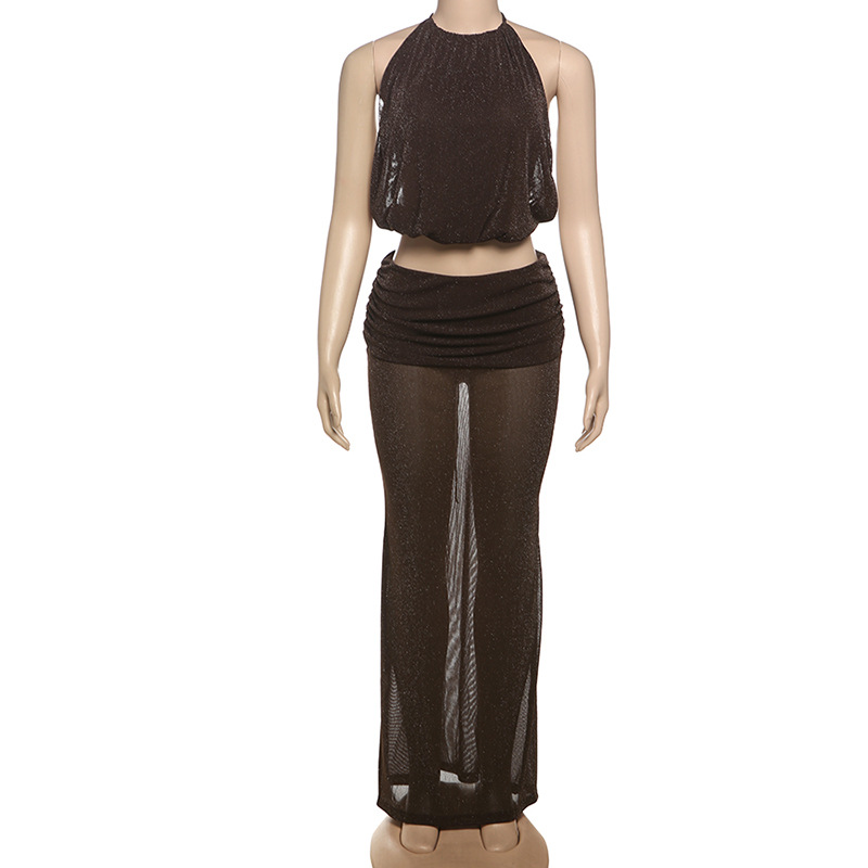 Vest Slim fit Sheath Dress Suit Brown - Shop at LoveMi