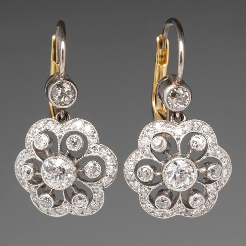 Wedding Travel Accessories Geometric Round Zircon-like Earrings