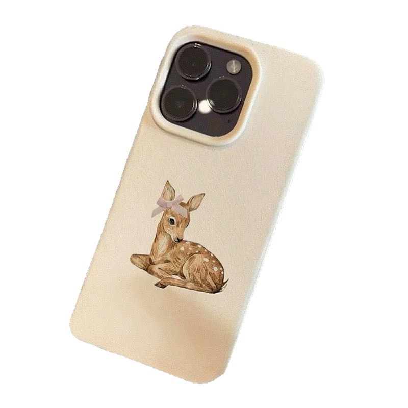 Creative Cartoon Deer Skin Pattern Silicone Phone Case - Image 2